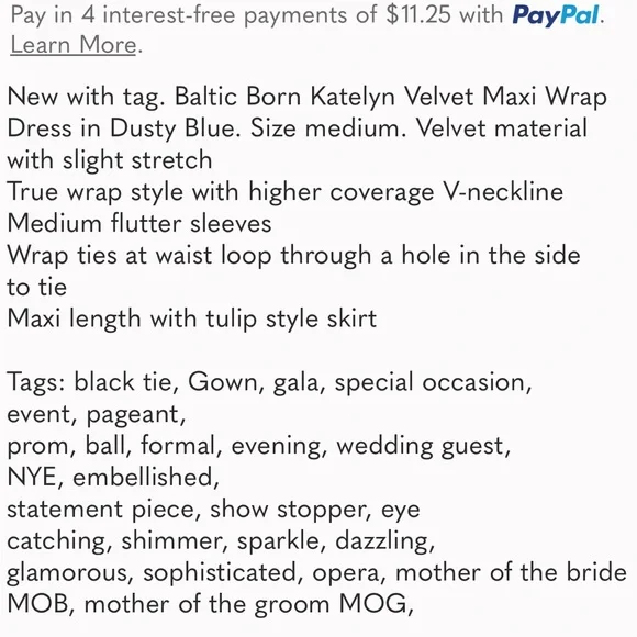 Baltic Born Katelyn velvet maxi wrap dress. - Picture 8 of 8